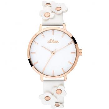 S.Oliver Graceful Ladies' Analog Watch with Genuine Leather Band SO-3699-LQ