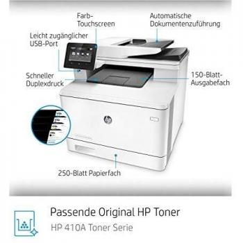 Stampante laser a colori HP Inc. HP LJ Pro Color MFP M477fdn CF378A#B19 con scanner automatico documenti (ADF)