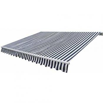 Automated 400 cm Folding Awning in Blue and White
