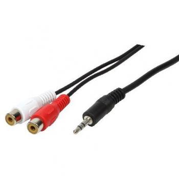 LogiLink CA Anschlusskabel (1,5m, Cinch zu 3,5mm Klinke), Audiokabel