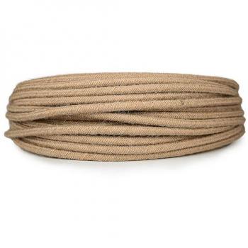 Jute textilkabel, rund design, 2-strängad