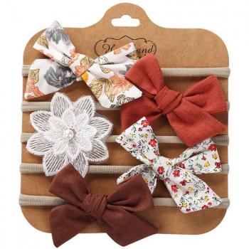 5Pcs Cotton Hairbands for Girls