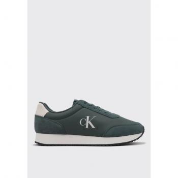 CALVIN KLEIN Retro Runner Iconic 43 Schnürschuh – Grüne Farbe (YM0YM01119)