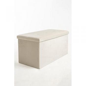 Almohadilla Puff Button – Estilo Terciopelo en Beige – 76 cm