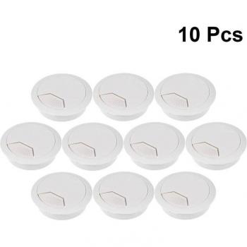 Couvercle de bureau en plastique pour trou de câble 50mm (10/12 pièces)