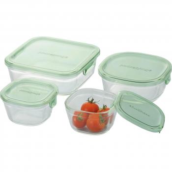 Lot 4 récipients Iwaki verts pour cuisine, micro‑ondes et haute température