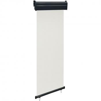 Auvent latéral de balcon 60×250 cm crème – protection UV et eau