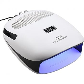 140W Nail Dust Vacuum Cleaner with Electric Drill & UV LED Lamp