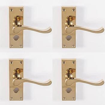 Silk‑Satin Finish Victorian Scroll Handles – 4 Pair, 120 × 41 mm