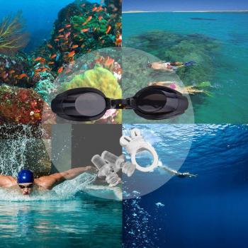 Gafas de natación con lentes antiniebla y ajuste nasal
