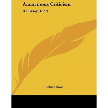 Anonymous Criticism