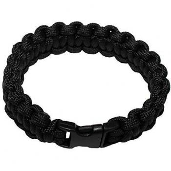 Bracciale Paracord Nero Spessore 1,9 cm