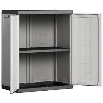 Grey‑Toned Kis Jolly Plastic Shelf – Single Unit, White Finish