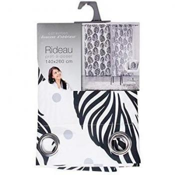 Rideau polyester imprimé Manoa 140 × 260 cm, œillets inclus