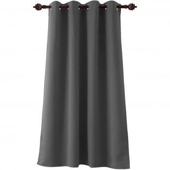 Deconovo Verdunkelungsvorhang Dicke Gardinen 180x140 cm Hellgrau