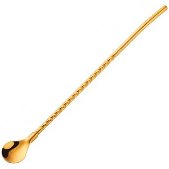Pajilla de acero inoxidable con cuchara para café y zumos