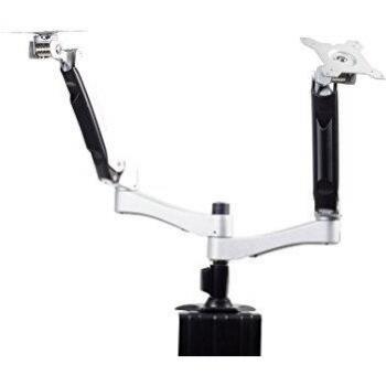 Dual Arm Desktop Clamp Mount for Two Monitors (Up to 24 Each)