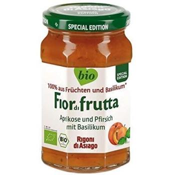 Natürlicher Aprikosen-Pfirsich-Basilikum Aufstrich