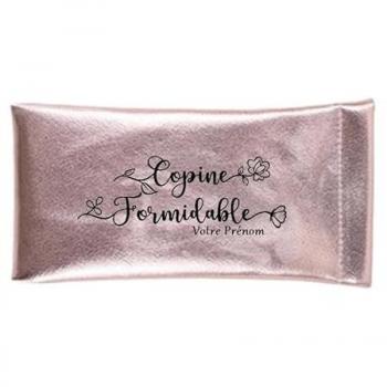 Housse à lunettes rose gold copine fabuleuse personnalisable