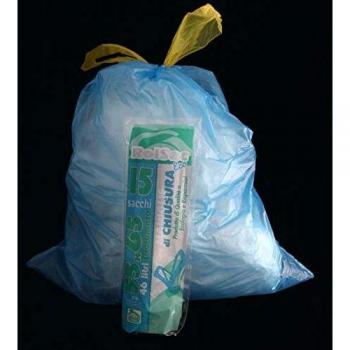 Sacchi con maniglie azzurri 55x65 cm 15 pezzi