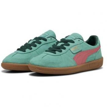 Puma Palermo Sneakers in Pelle Color Acqua