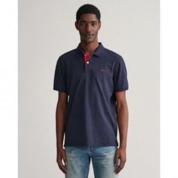Manche Courte Polo Gant Marine Contrast – XXS