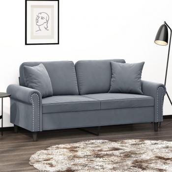 VidaXL 2-Sitzer-Sofa Dunkelgrau 140 cm Samt