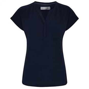 Damenbluse Fransa ZAWOV 2 – Schwarzer Stoff, XXL