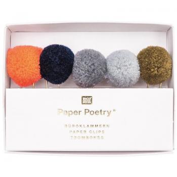 Graffette Blu con Pompon – 5 Unità RICO DESIGN