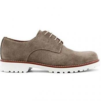 Brown Women's Shoes with Laces, Made in Italy, Size 7 US, IL-CIELO, Suede, Round Toe