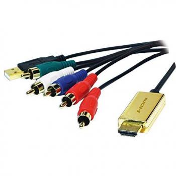Schwarzes LogiLink HDMI‑RCA‑Kabel CV0053A – 2 m Länge
