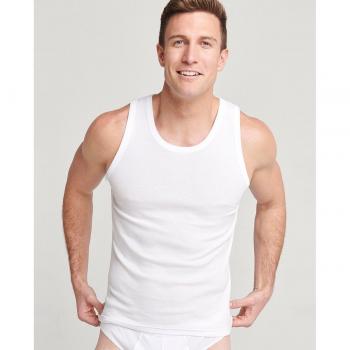 Jockey Baumwoll Tanktop 2er-Pack für Herren, Weiß, Größe XL