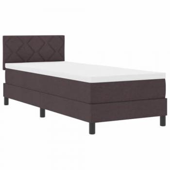 Lit boxspring tissu marron foncé 80 x 200 cm