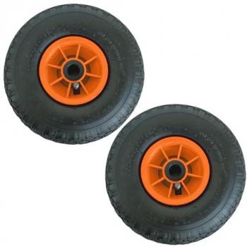 Trutzholm 260 × 85 mm Sackkarrenrad – 2‑Stück-Set, 3.00‑4 Achlänge, 75 mm Luftbereifung