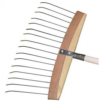 Perrin Eco‑Scopa: foglie, prato, legno/acciaio, senza manico