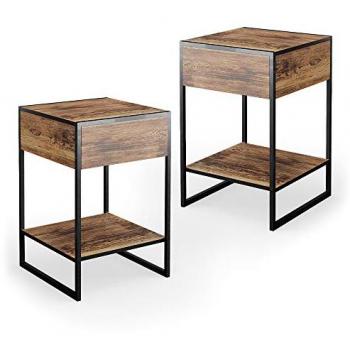 Tables de Chevet Vicco Fyrk – Ensemble de 2 pièces – 43,5 × 66 cm