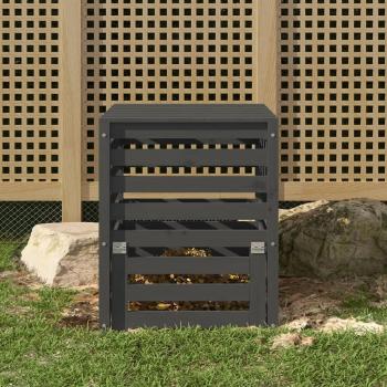 Composter Grey 63.5x63.5x77.5 cm Solid Wood Pine by vidaXL