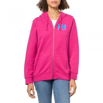 Helly Hansen Logo Zip Hoodie rosa fucsia damen