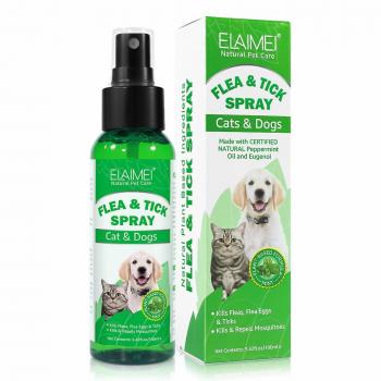 Spray de 100 ML para el Tratamiento de Pulgas y Garrapatas en Perros y Gatos
