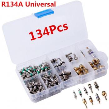 134-Piece R134 Automotive Air Conditioning Valve Core Kit