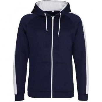 Awdis Felpa Sportiva Uomo JH066 Zip Intera a Contrasto XL