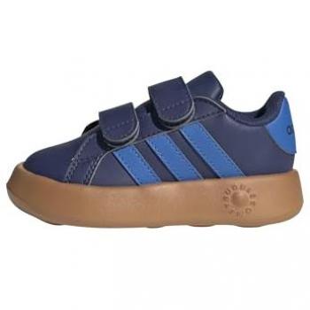 Adidas Grand Court 2.0 per bambini: colore blu profondo + rosso intenso, suola elastica, EU 10