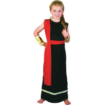 Bristol Novelty Meisjes Romeinse Kleding Rood/Zwart