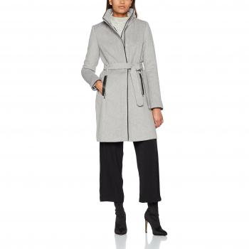 VERO MODA Vmprato Rich 3/4 Abrigo de Lana para Mujer, Gris