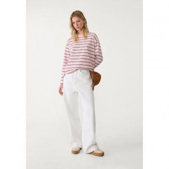 Stradivarius D88 Gerade‑Bein Jeans Weiß 44 Frau