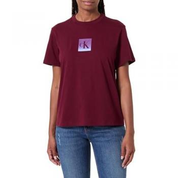 Calvin Klein Jeans Damen‑Tee Dunkelrot M – Stilklassiker