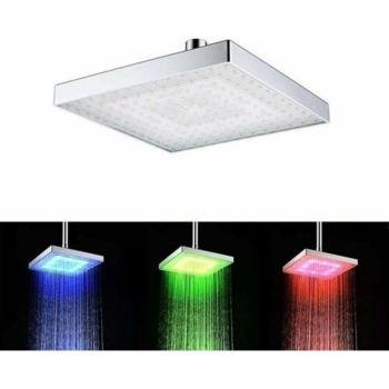Ducha Color Terapia 6LED Cúbica, 14 cm de Elegancia