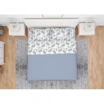 Letto Azzurro Magnolia: Lenzuolo in Flanella 100% Cotone – Dimensione Singola