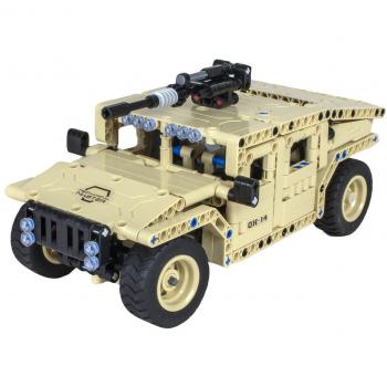 Active Bricks RC 85000023 von XciteRC/Teknotoys – Militärischer Off‑Road Fahrzeugbaukasten, Grau