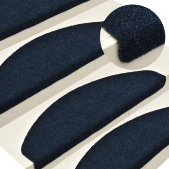 VidaXL Non-slip Stair Treads 15 pcs Navy 65x21x4 cm Needle Punch